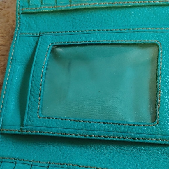 Danier Teal Genuine Leather Wallet - Picture 13 of 14